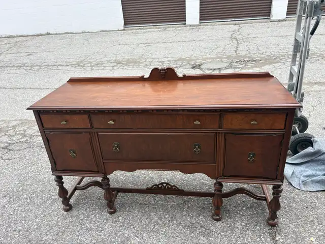 Free delivery antique Vintage Wooden Sideboard Buffet
