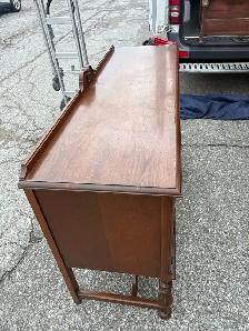 Free delivery antique Vintage Wooden Sideboard Buffet - Photo 4
