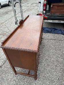 Free delivery antique Vintage Wooden Sideboard Buffet - Photo 5