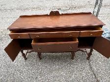 Free delivery antique Vintage Wooden Sideboard Buffet - Photo 8