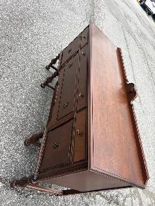 Free delivery antique Vintage Wooden Sideboard Buffet - Photo 10