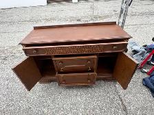 Free delivery antique Vintage Solid Wood Credenza Sideboard - Photo 8