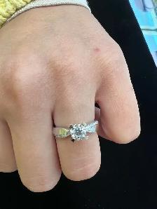 white Gold diamond ring 18k - Photo 2