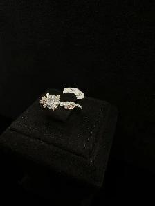 white Gold diamond ring 18k - Photo 7