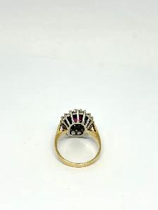 14k Ruby/Diamond Cluster Ring - Photo 4
