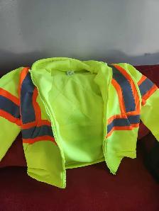 NEW MEN'S XS THICK FLEECE REFLECTIVE ZIP UP SWEATER JACKET - Photo 3