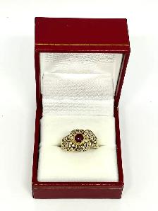 18k  Ruby Diamond  Cocktail Ring