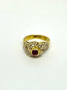 18k  Ruby Diamond  Cocktail Ring - Photo 2