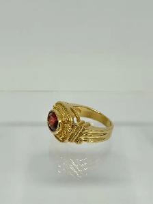 14k Vintage Men’s Garnet Ring - Photo 3