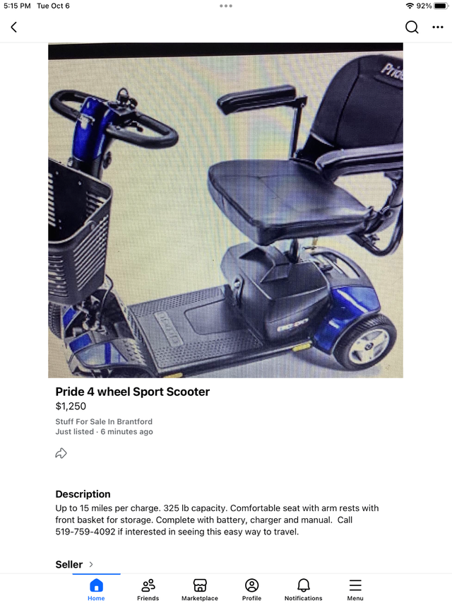 Pride Sport 4 wheel Scooter