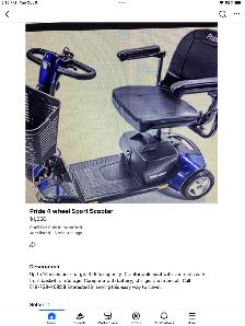 Pride Sport 4 wheel Scooter