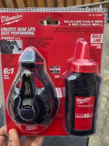 Milwaukee Bold Line Chalk Reel & Red Chalk Refill Kit - Photo 2