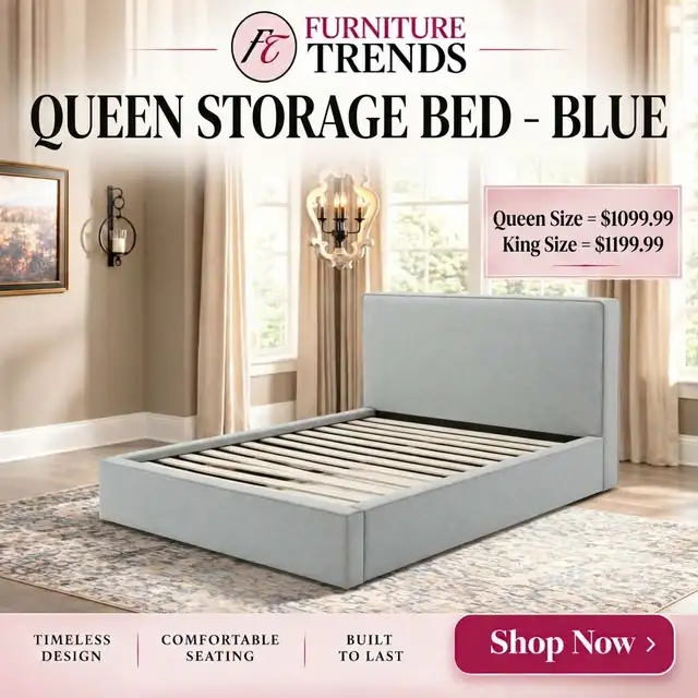 Furniture Trends Queen Storage Bed