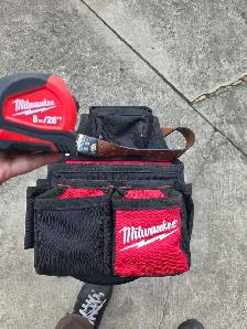 Milwaukee Tape Measure & Tool Belt / Bag Combo - Brand New - Photo 2