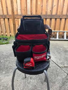 Milwaukee Tape Measure & Tool Belt / Bag Combo - Brand New - Photo 4