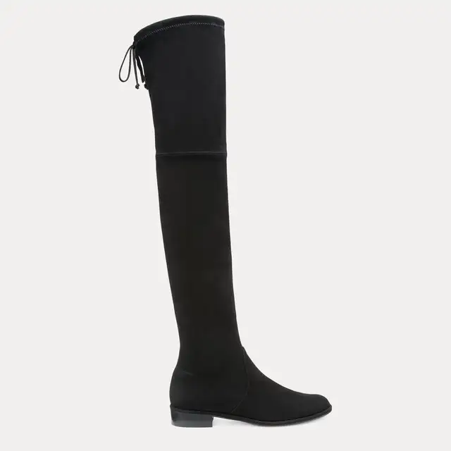 Stuart Weitzman black suede over-the-knee boots - Size 11.