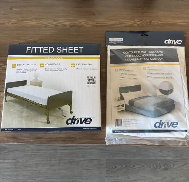 DRIVE MEDICAL MATTRESS PROTECTOR & FITTED SHEETS NEW