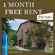 2 Bed with 1 Mo. Free Rent   extra $100 off for Seniors!