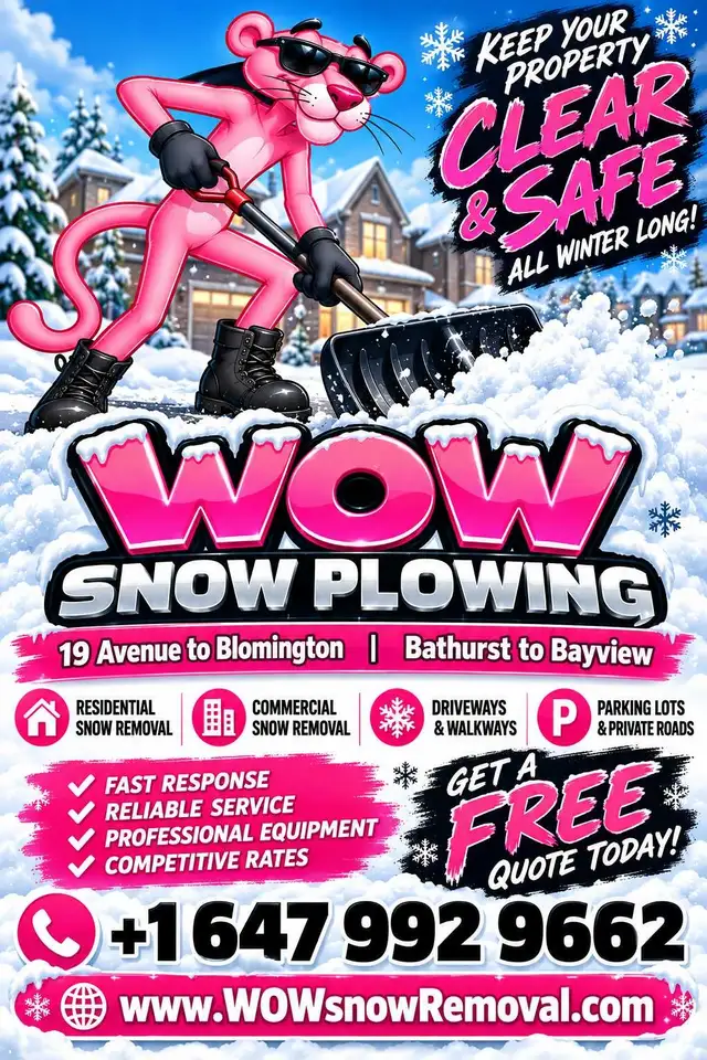 ❄️ HELLO NEIGHBOURS! WINTER IS COMING! ❄️ Snow Plowing service