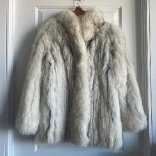 Blue Iris Fox Short Jacket Womens Small/Medium - RARE