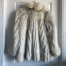 Blue Iris Fox Short Jacket Womens Small/Medium - RARE - Photo 2