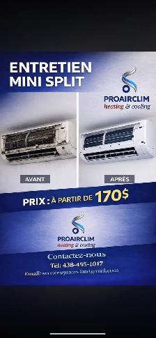 Entretien / thermopompe/ mini-splits/ fournaise Central / Hum/ - Photo 3