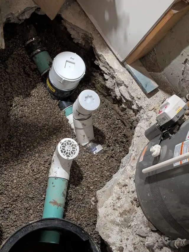 DRAIN SNAKE WATERPROOFING WET BASEMENT SUMP PUMP ISSUE ROUGH IN