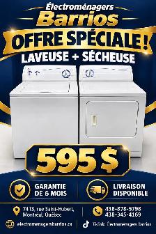 OFFRE SPÉCIALE: LAVEUSE ET SÉCHEUSE INGLIS