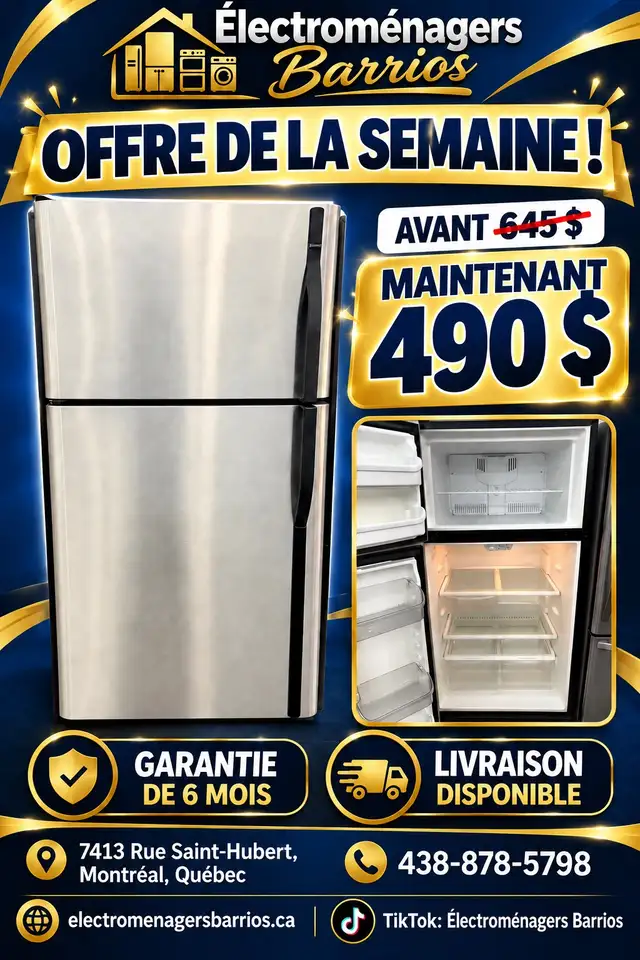 OFFRE SPÉCIAL DE LA SEMAINE RÉFRIGÉRATEUR FRIGIDAIRE