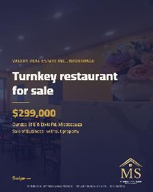 Turnkey Restaurant for Sale – Dundas & Dixie, Mississauga