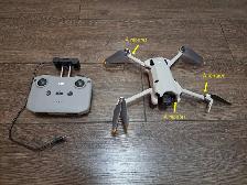 DJI Mini 4 Pro accidenté avec telecommande et battérie