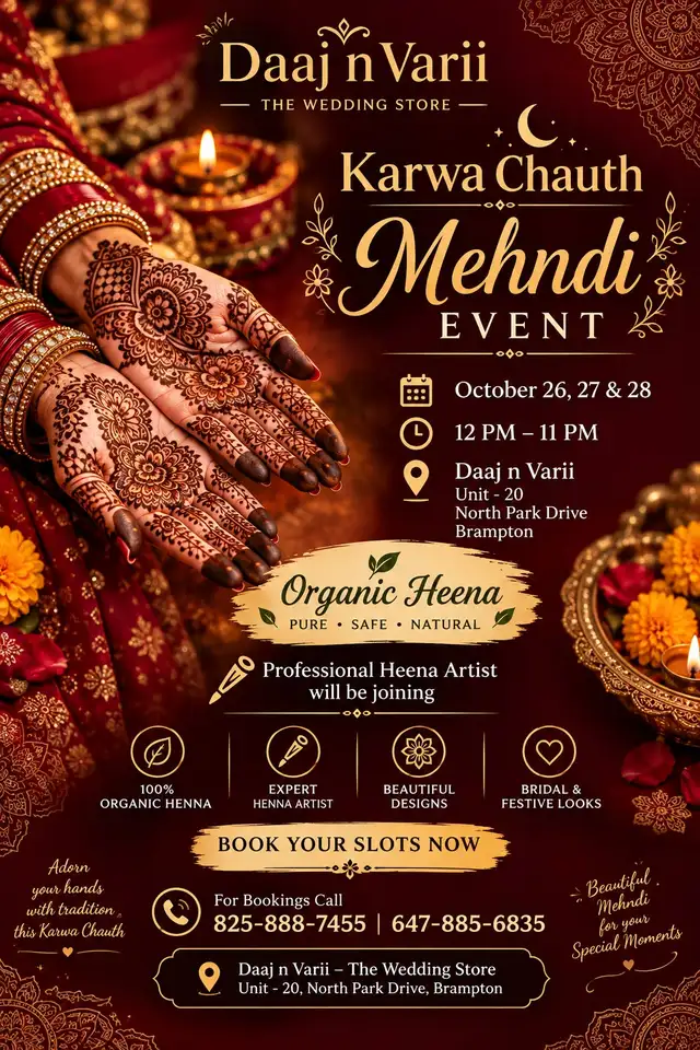 Looking to Heena Artist for my upcoming event for Karwa Chauth