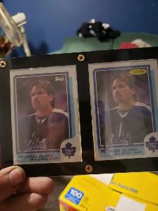 2  autographed Wendel clark rookie cards