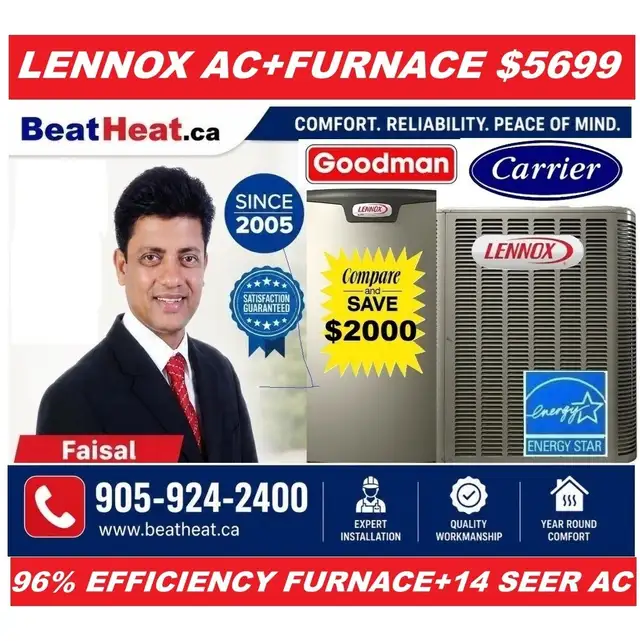 Lennox Elite Series furnace and Lennox Merit AC combo SAL $5699