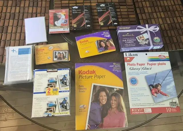 LARGE PHOTO PAPER & CARD STOCK BUNDLE – KODAK / CANON / HP – $30
