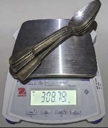 sterling silver large spoons set - Photo 3