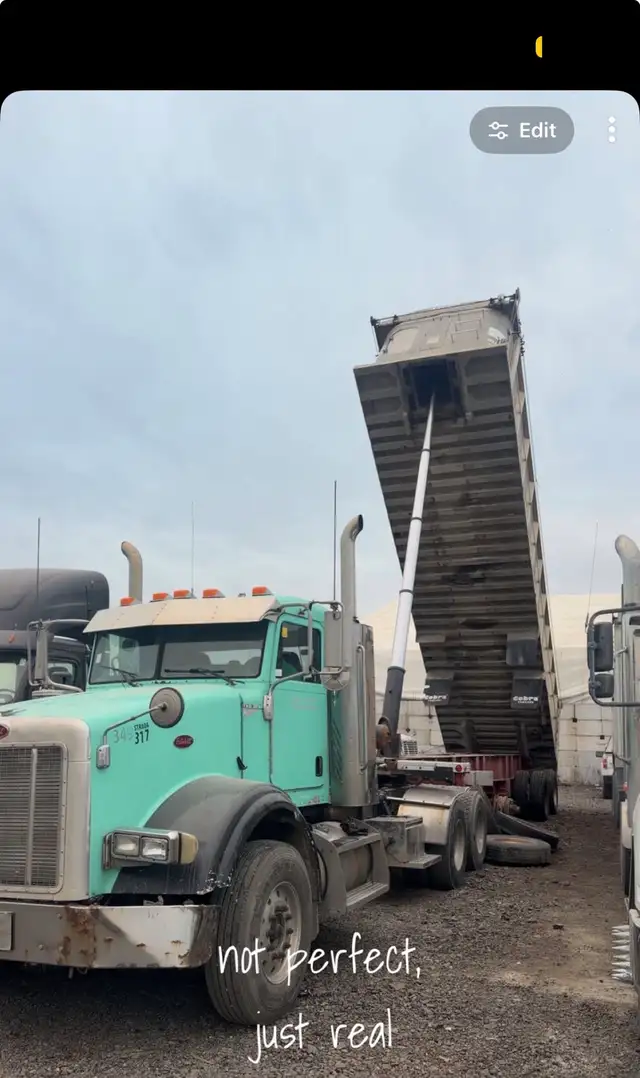 End dump truck driver