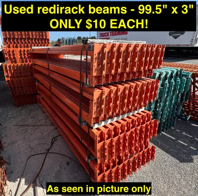HUGE SALE $10 PALLET RACKING BEAMS