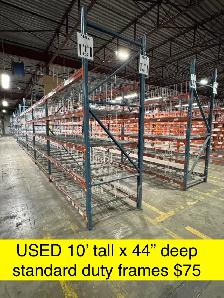 USED PALLET RACKING - 10’ tall x 44" with 8’ beams - Photo 2