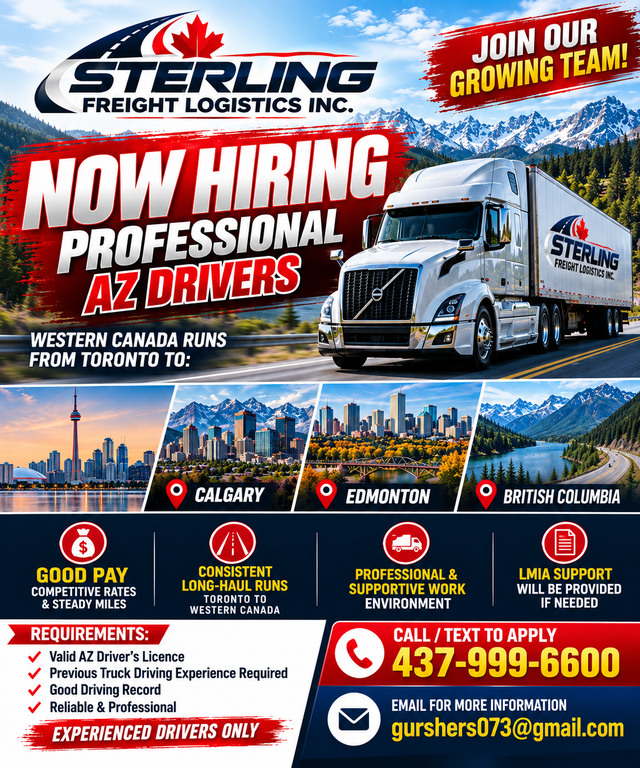 AZ Drivers Wanted!! LMIA Available