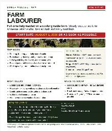 Farm Labourer – Livestock – Lower Village Farm (Lower Truro, NS)