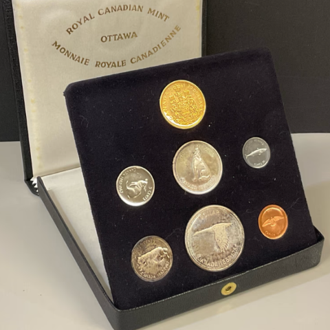 1967 Set w 22K Gold $20 Coin