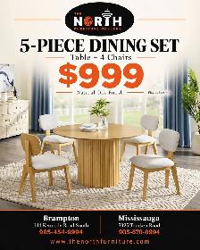 Modern wood dining table set on sale
