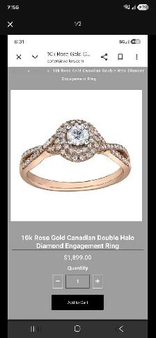 10k Rose Gold Ring