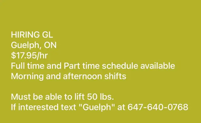 General labour