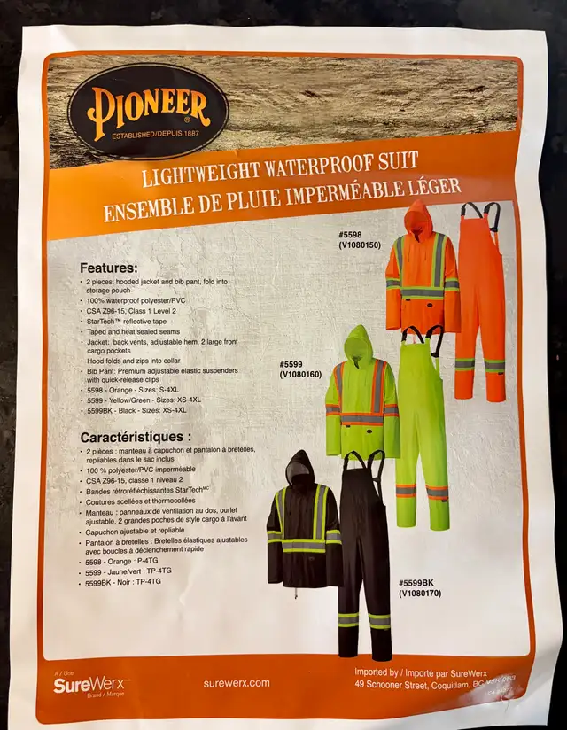 Brand new Rain suit