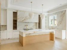 Custom Porcelain Kitchen Island & Backsplash | Direct Fabricator