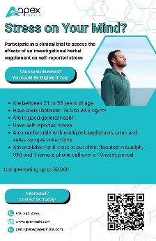 Volunteers Needed - Stress Study - Guelph, ON
