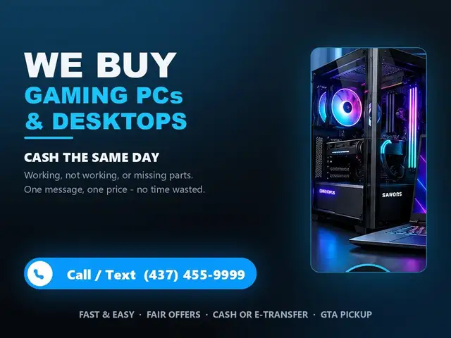 WE BUY Gaming PCs & Desktop PCs - Cash Today | 437-455-9999