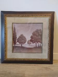 Vintage Nature Print with Decorative Custom Frame